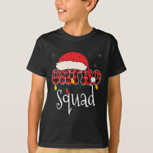 Ortho Squad Karo Spaß Weihnachten Orthopädie Crew T-Shirt