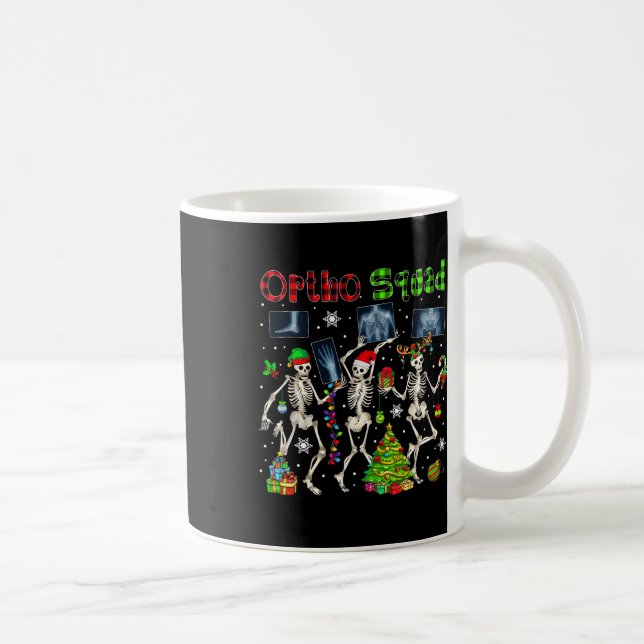 Ortho Squad Xmas Three Santa Reindeer Elf Röntgen  Kaffeetasse (Rechts)