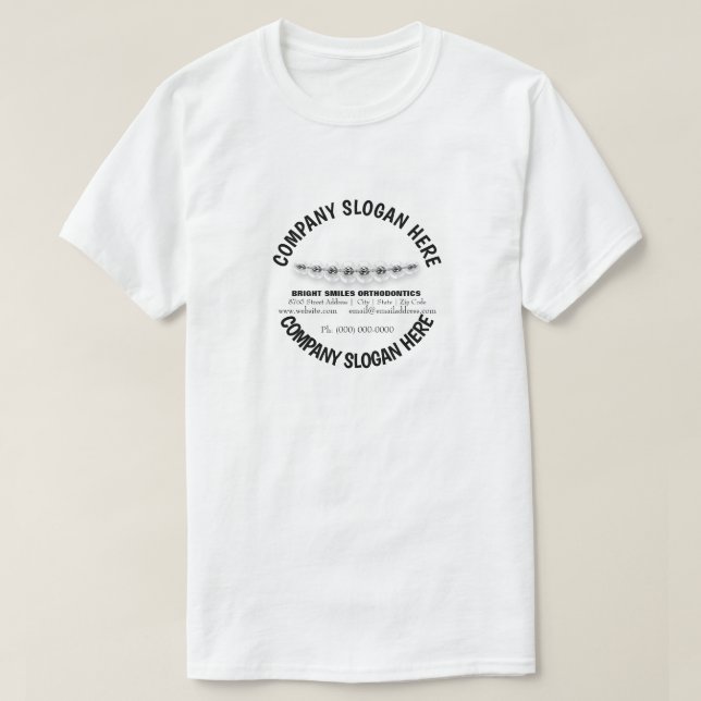 Orthodontist Braces Dental Service Promo T Shirt (Design vorne)