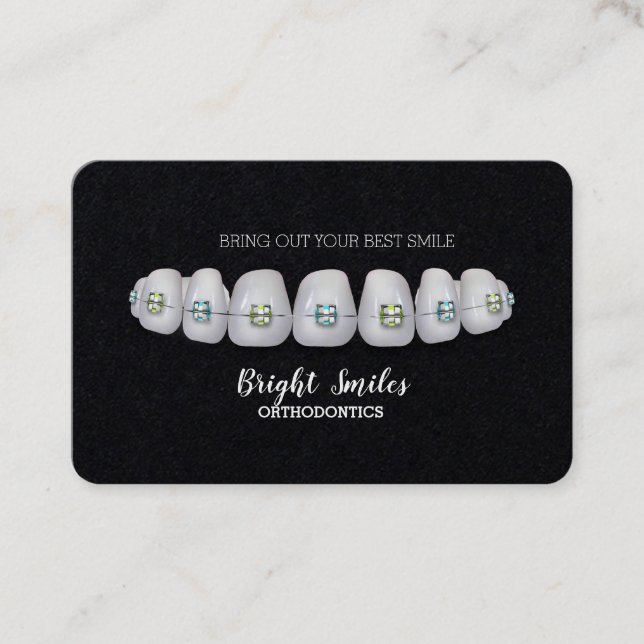 Orthodontist Braces Dentist Standard Business Card Visitenkarte (Vorderseite)