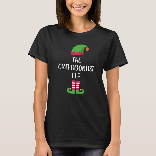 Orthodontist Elf Family Matching Group Christmas P T-Shirt (Vorderseite)