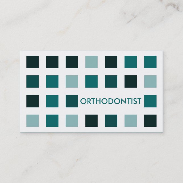 ORTHODONTIST (Modquadrate) Visitenkarte (Vorderseite)
