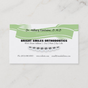 Orthodontist-Visitenkarte mit Verabredungs-Karte Terminkarte