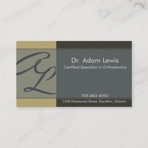 Orthodontist-Visitenkarte - Monogramm Visitenkarte