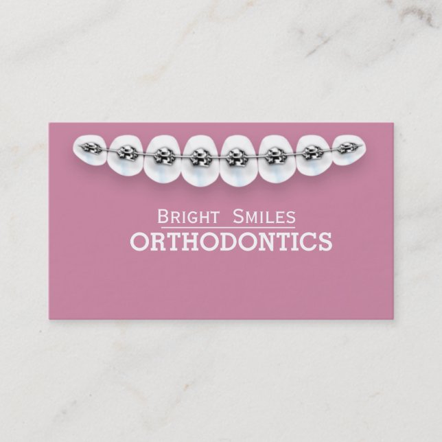 Orthodontist-Zahnarzt-Standard-Visitenkarte Visitenkarte (Vorderseite)