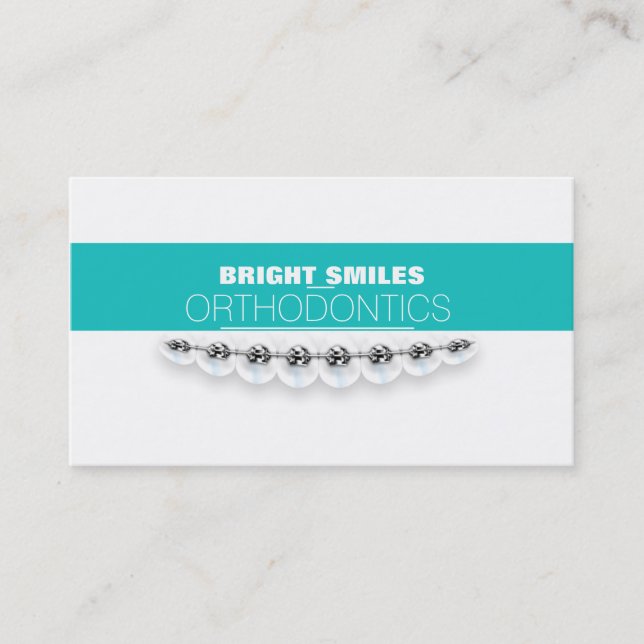 Orthodontist-Zahnarzt-zahnmedizinische Visitenkarte (Vorderseite)