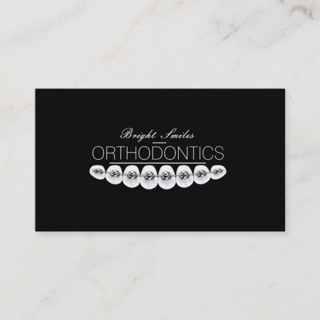 Orthodontist-Zahnarzt-zahnmedizinische Visitenkarte (Vorderseite)