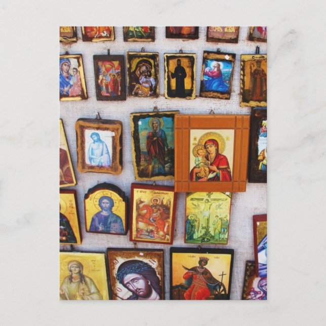 Orthodox, Christian, Icons, Byzantine, GrPostcard Postkarte (Vorderseite)