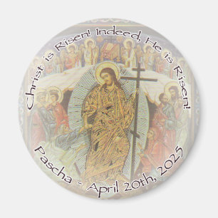 Orthodox Christlich ENG Christ ist Risen 2025 Magnet