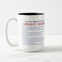 Orthodox Christlich Top 10 Zeichen Zwei-Töne 15oz