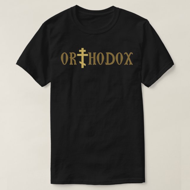 Orthodox Christlicher Kreuzkreuz Jesus Christus T-Shirt (Design vorne)