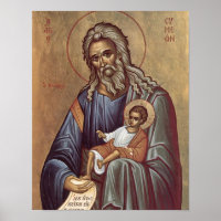 Orthodox Ikone St. Simeon der Gott-Empfänger Druck