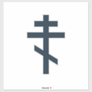 Orthodoxe achtspitzige Kreuz heilige Andachtskunst Aufkleber