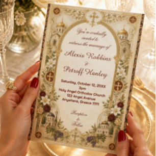 Orthodoxe christliche Hochzeitseinladung Einladung