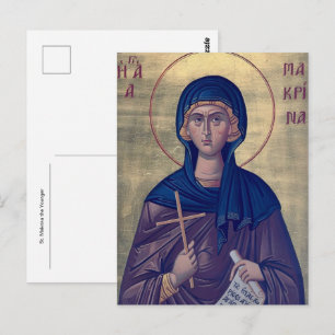 Orthodoxe christliche Ikone der hl. Makrina der Jü Postkarte