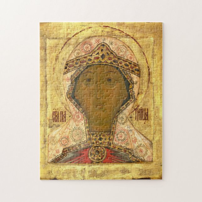Orthodoxe christliche Ikone der hl. Paraskeva (Vertikal)