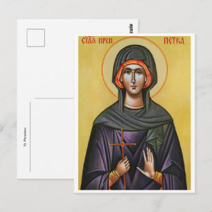 Orthodoxe christliche Ikone der Hl. Paraskevi Postkarte