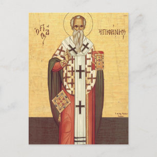 Orthodoxe christliche Ikone des hl. Epiphanios von Postkarte