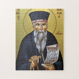 Orthodoxe christliche Ikone des Hl. Kosmas von Ait