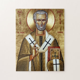 Orthodoxe christliche Ikone des hl. Martin des Bar