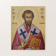Orthodoxe christliche Ikone des Hl. Reginos von Sk