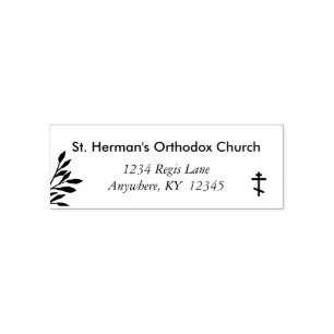 Orthodoxe Christliche Kirche Delikate Blätter Permastempel
