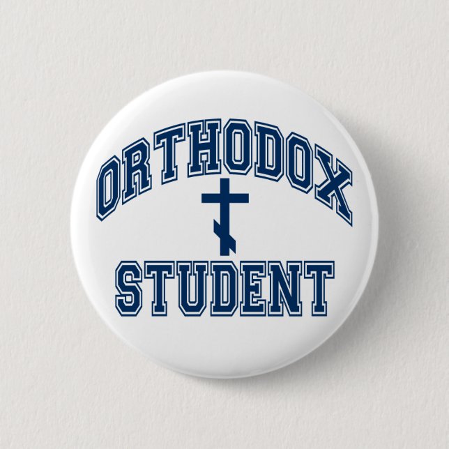 Orthodoxe Christliche "Student" 2,25in. Button (Vorderseite)