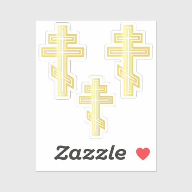 Orthodoxe Christliches Kreuz Aufkleber (Blatt)