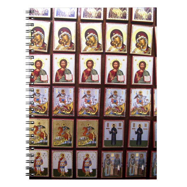 Orthodoxe griechische und christliche Ikonen Notizblock (Vorderseite)