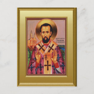 Orthodoxe Ikon eines Heiligen Postkarte