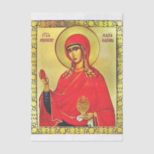 Orthodoxe Ikone der heiligen Maria Magdalena Seidenpapier