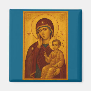 Orthodoxe Ikone der Theotokos und des Baby Jesus C Magnet