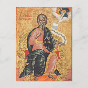 Orthodoxe Ikone des Heiligen Andreas des Apostels  Postkarte