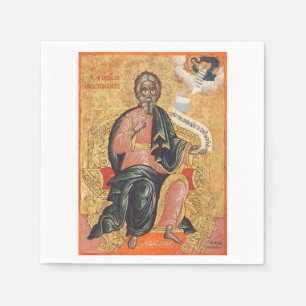 Orthodoxe Ikone des heiligen Apostels Andreas Serviette