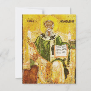 Orthodoxe Ikone des Heiligen Athanasius von Alexan Einladung