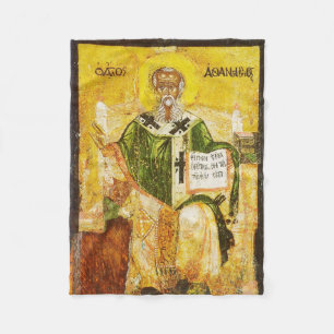 Orthodoxe Ikone des Heiligen Athanasius von Alexan Fleecedecke