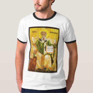 Orthodoxe Ikone des Heiligen Athanasius von Alexan T-Shirt