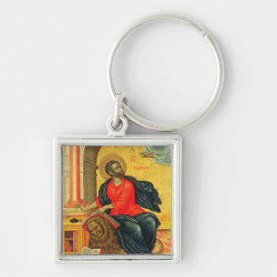 orthodoxe Ikone des Heiligen Markus des Evangelist Schlüsselanhänger