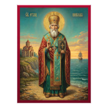 Orthodoxe Ikone des Heiligen Nikolaus