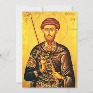 orthodoxe Ikone des heiligen Theodor Tiron Einladung