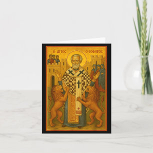 Orthodoxe Ikone des Hl. Ignatius von Antiochia  Karte