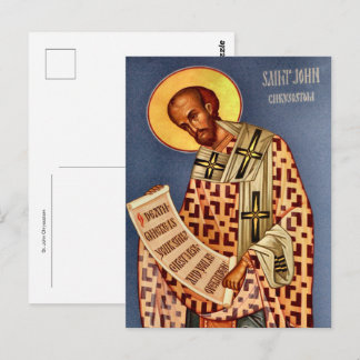 Orthodoxe Ikone des hl. Johannes Chrysostomos Postkarte