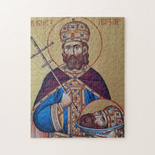 Orthodoxe Ikone des Hl. Lazar von Serbien