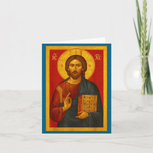 Orthodoxe Ikone Jesu Christi Pantokrator  Karte