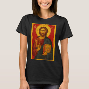 Orthodoxe Ikone Jesu Christi Pantokrator T-Shirt