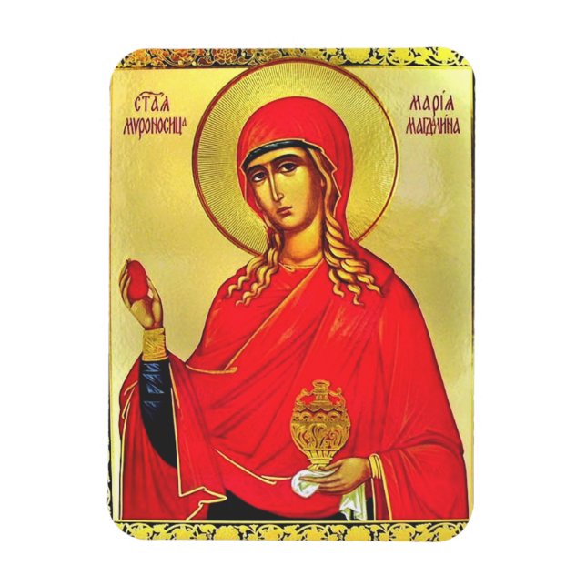 Orthodoxe Ikone Saint Mary Magdalene Magnet (Vertikal)