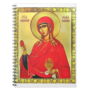 Orthodoxe Ikone Saint Mary Magdalene Notizblock
