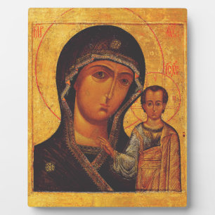 Orthodoxe Ikone Unsere Liebe Frau von Kasan Fotoplatte