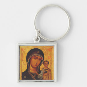 Orthodoxe Ikone Unsere Liebe Frau von Kasan Schlüsselanhänger