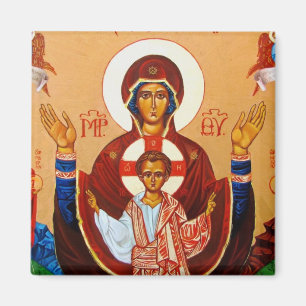 Orthodoxe Ikonen-Jungfrau von Orans Magneten Magnet